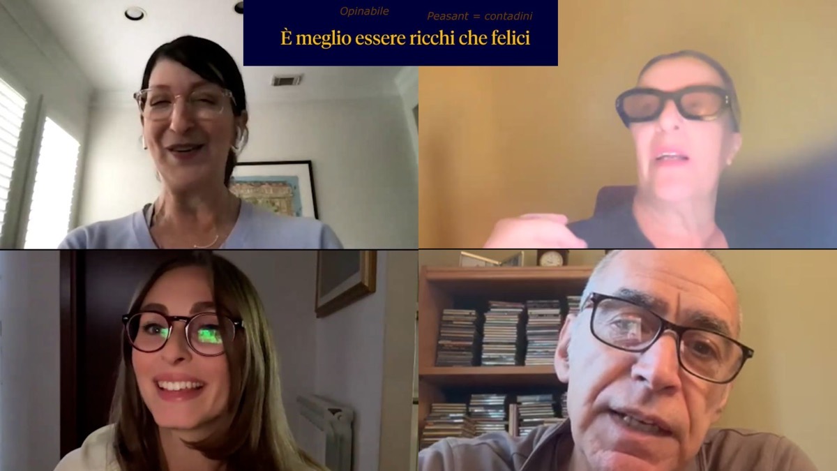 Lezione di gruppo su Zoom in un'atmosfera rilassata